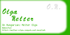 olga melter business card